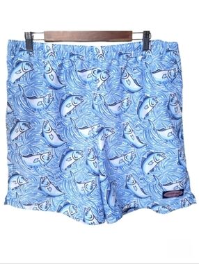 Vineyard Vines Fish Print Swim Shorts Size L